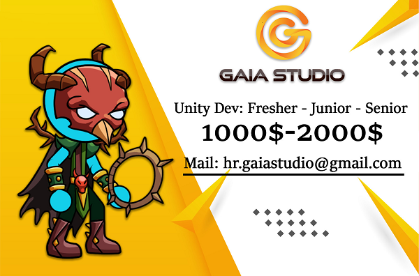 Hà Nội - GAIA: UNITY DEVELOPER (Junior - Senior)